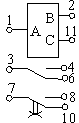 НЛ-11 - схема подключения реле